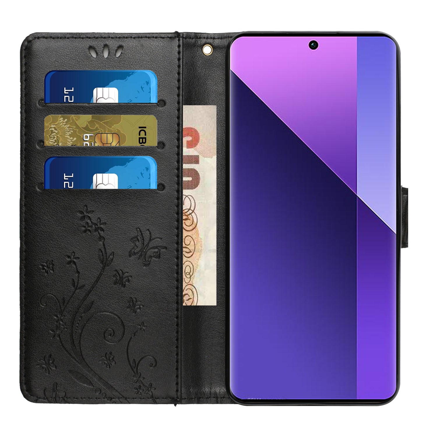 For Google Pixel 9 Pro Cell Phone Case Butterfly Imprinted Anti-scratch Leather Wallet Cover For Google Pixel 9 Pro Cell Phone Case Butterfly Imprinted Anti-scratch Leather Wallet Cover
